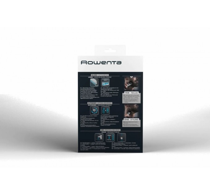 Триммер Rowenta Stylis для бороды и усов, сеть+акум., насадок-1, сталь, черный