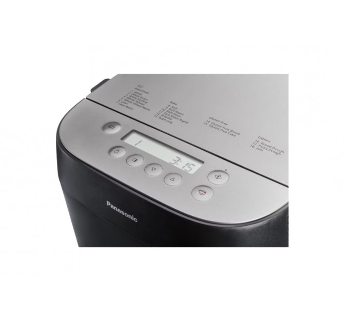 Хлібопічка Panasonic 700Вт, програм-18, макс.ваг -1кг, форма-круг, пластик, чорний