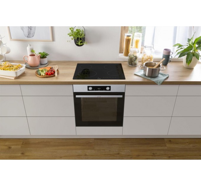 Комплект Gorenje (духовка + поверхность стеклокерамич. BO6737E02X - нерж. + ECT41SC - чорна), 738881