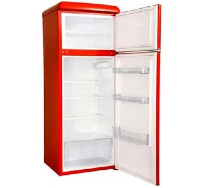 Холодильник Snaige с верхн. мороз., 147.5x56х63, холод.отд.-166л, мороз.отд.-46л, 2дв., A++, ST, retro, красный