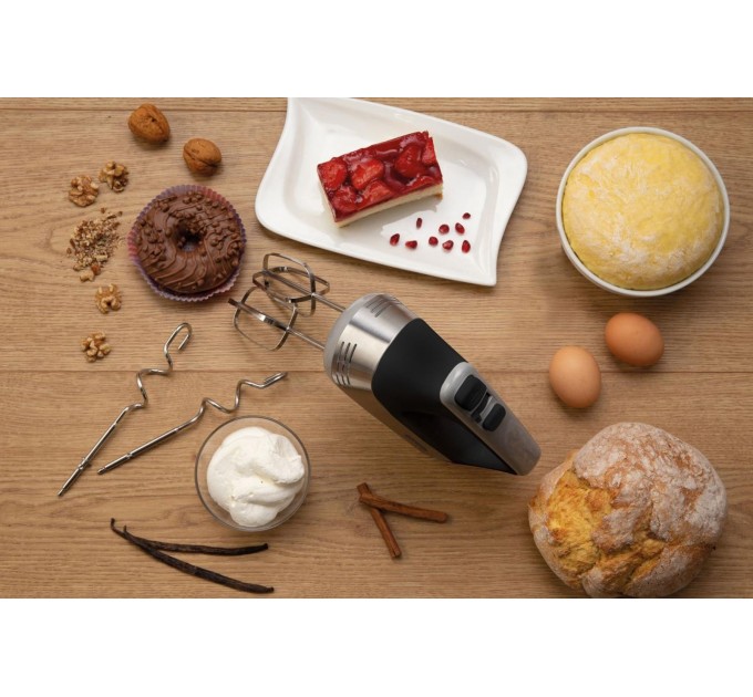 Міксер Gorenje ручний 500Вт, насадки-4 вінчика, турборежим, чорний