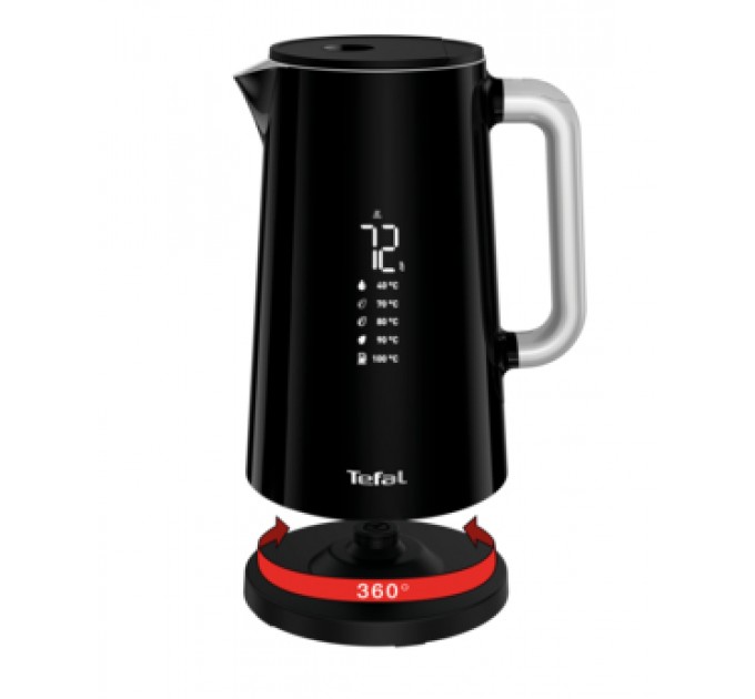 Электрочайник Tefal DIGITAL, 1.7л, LED дисплей, с двойными стенками, глянец, черный