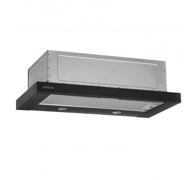 Витяжка ARDESTO телескопічна, 60см, 450м3ч, метал, 2х1Вт LED, кнопкове, чорний