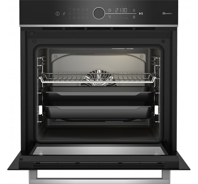 Духова шафа Beko електрична, 72л, A+, дисплей, конвекція, телескопічні направляючі, пара, нерж