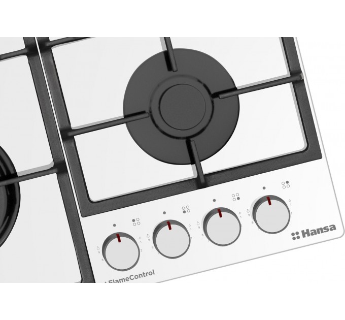 Варочная поверхность Hansa газовая, 59см, чугун, белый