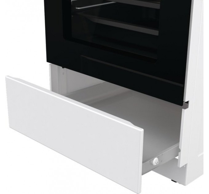 Плита Gorenje электрическая индукционная, 70л, 50x60см, дисплей, программатор IconLed, обьединение комфорок, белый