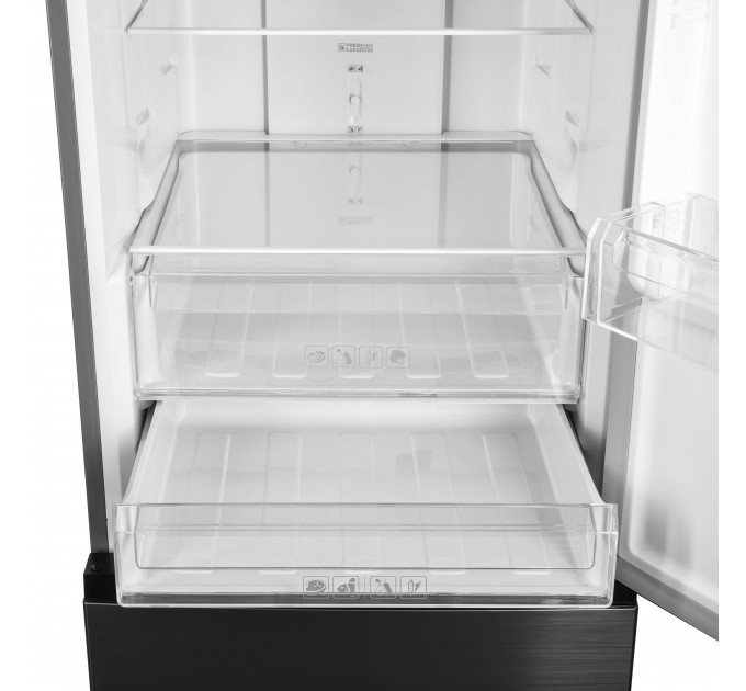 Холодильник ARDESTO с нижн. мороз., 184x60х66.5, холод.отд.-218л, мороз.отд.-97л, 2дв., А+, NF, зона св-ти, нерж