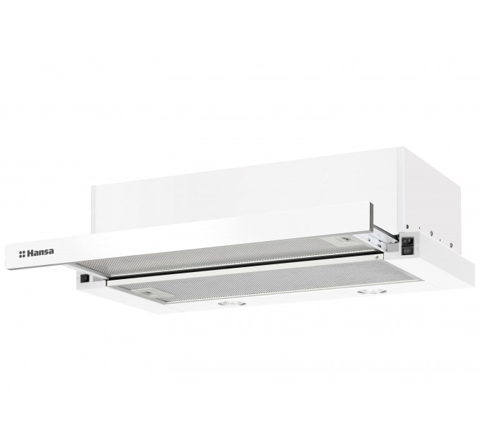 Витяжка Hansa телескопічна, 60см, 389м.куб/год., білий