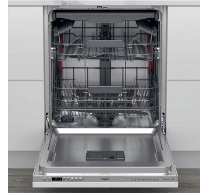 Посудомоечная машина Whirlpool встраиваемая, 14компл., A+++, 60см, дисплей, инвертор, 3я корзина, белый