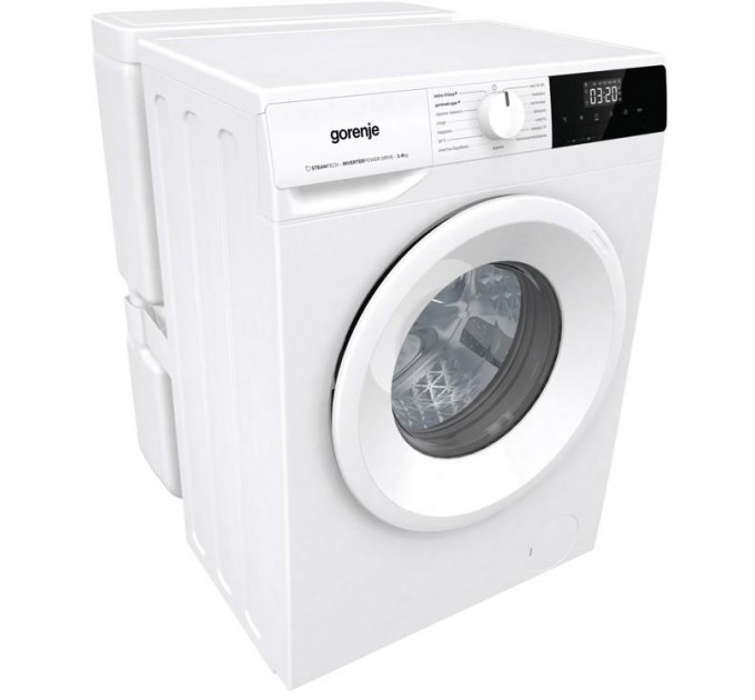 Пральна машина Gorenje фронтальна, з баком, 7кг, 1200, A+, 60см, дисплей, пар, інвертор, білий