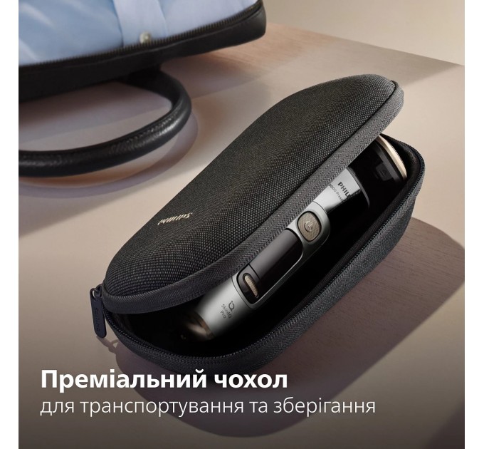 Бритва електр. Philips Series i9000 Prestige Ultra, бритв.головок-3, Li-Ion, сух.+волог., індикатор заряду, твердий чохол, хром