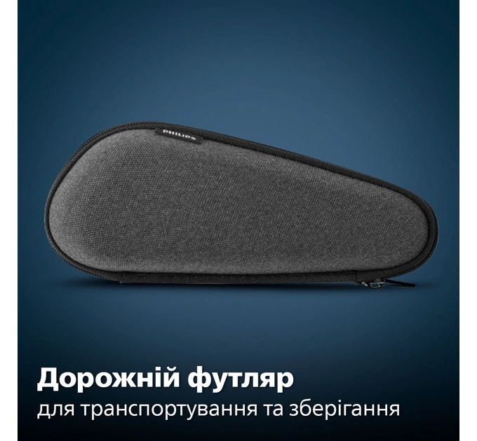 Бритва електр. Philips Series 5000 роторная, 9Вт, бритв.головок-3, Li-Ion, сух.+влажн., триммер, черно-зеленый