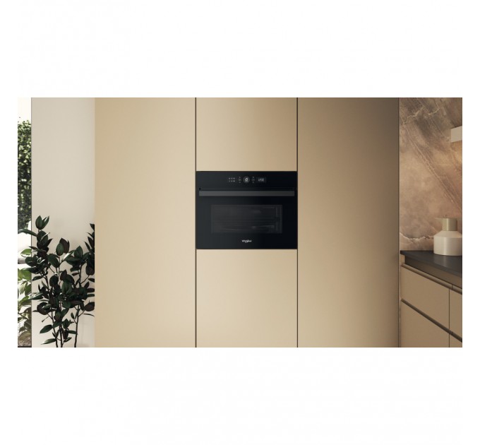 Духова шафа Whirlpool електрична компактна, 40л, дисплей, конвекція, ф-ція мікрохвиль, чорний