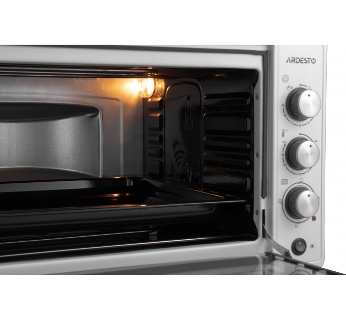 Печь электрическая ARDESTO, 52л, 1700Вт, механич., конвенция, двойное стекло, белый