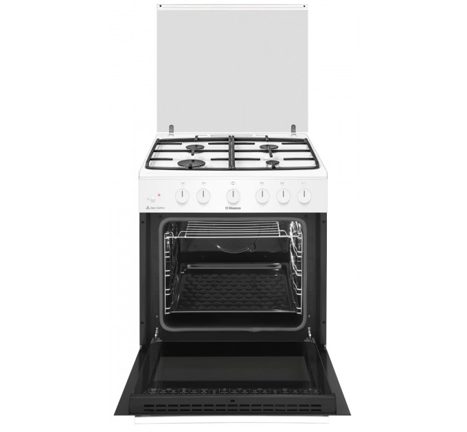 Плита Hansa газовая, 71л, 60x60см, чугун, белый