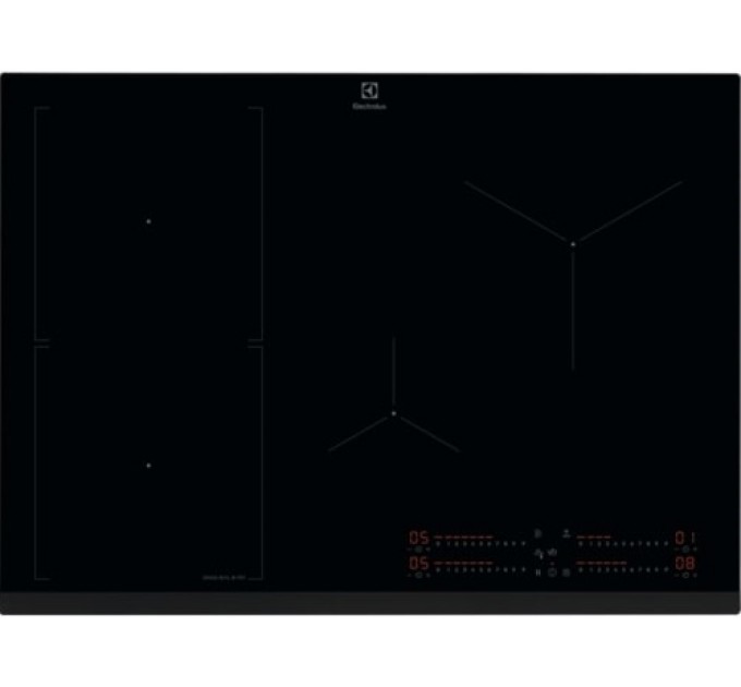 Варильна поверхня Electrolux індукційна, 71см, розширена зона, датчик кипіння, Fry sensor, Hob2Hood, чорний