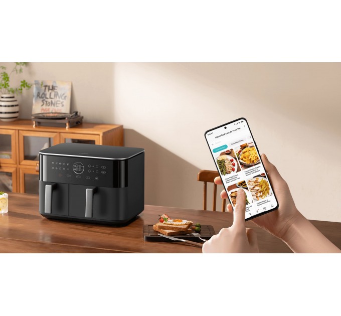 Мультипіч Xiaomi Dual Zone Air Fryer 10L 2700Вт, чаша-10л, сенсорне управл., пластик, чорний