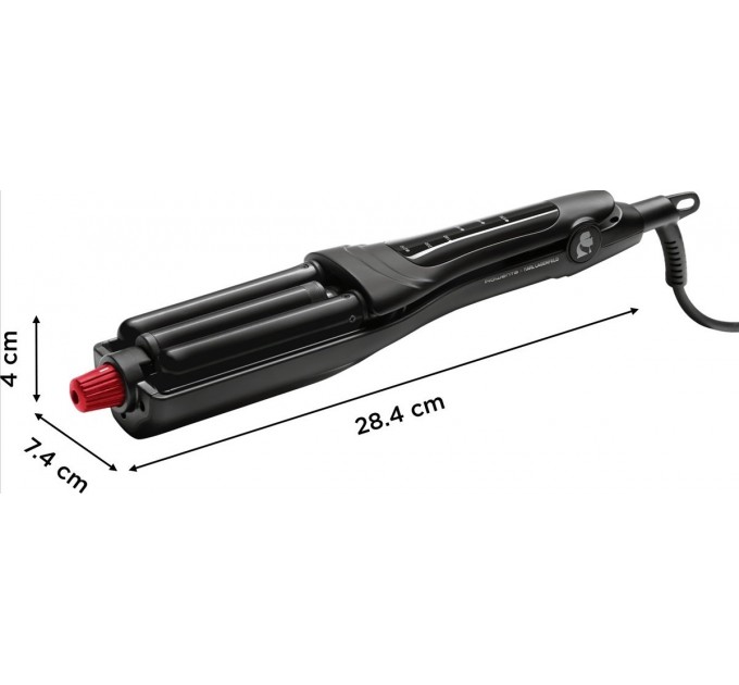 Плойка Rowenta Karl Lagerfeld Waves Addict Hair Waver для волн , >230Вт, темп.режимов-6, 120-210С, вращение, керам., черн.
