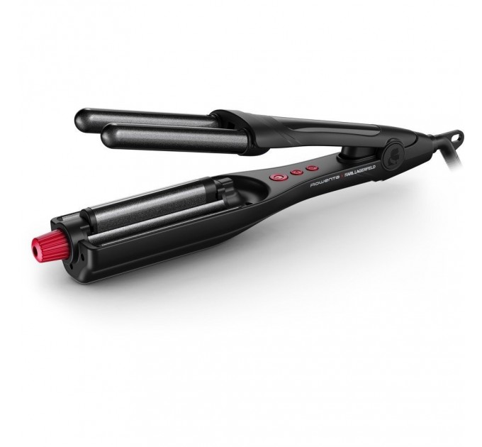 Плойка Rowenta Karl Lagerfeld Waves Addict Hair Waver для волн , >230Вт, темп.режимов-6, 120-210С, вращение, керам., черн.