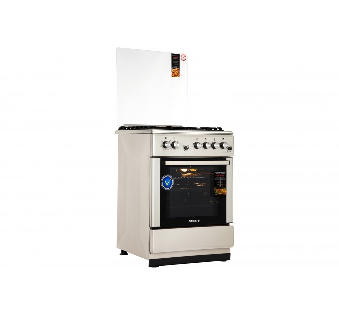 Плита ARDESTO комби, 64л, 60x60см, конвекция, чугун, подсветка, форсунки LPG (подключение газового баллона), съемные направляющие, серебристый