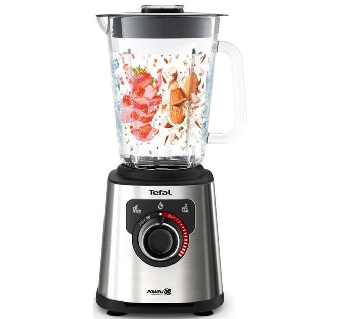 Блендер Tefal стационарный Perfect mix+, 1200Вт, чаша-1750мл, скло, сталь-черный