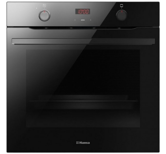 Духовой шкаф Hansa электрический, 77л, A, дисплей, конвекция, черный