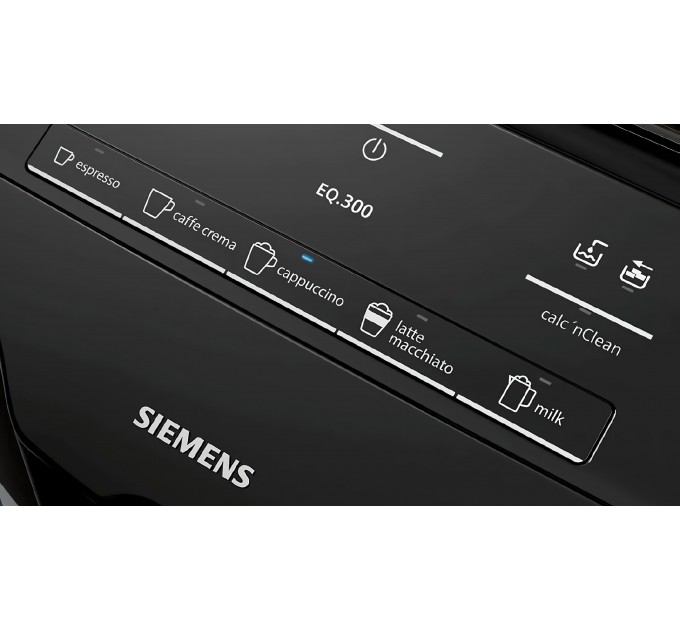 Кавомашина Siemens 1.4л, зерно + мелена, автомат.капучинатор, авторецептів - 5, чорний