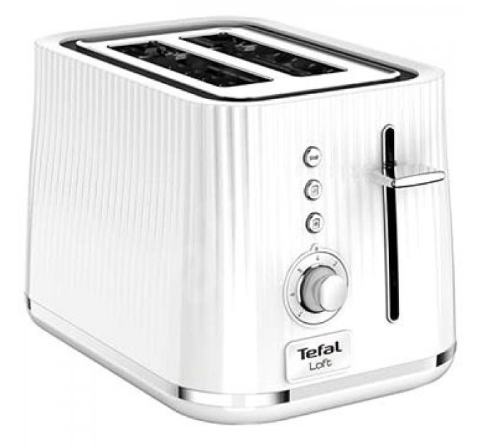 Тостер Tefal Loft 850Вт, пластик, белый