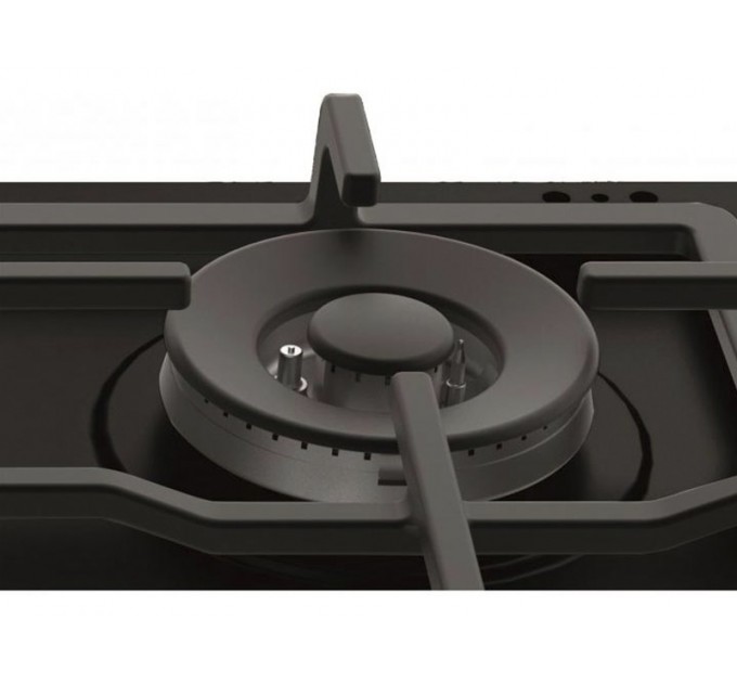 Варочная поверхность Whirlpool газовая, 60см, чугун, конфорка с двойным рядом пламени, черный