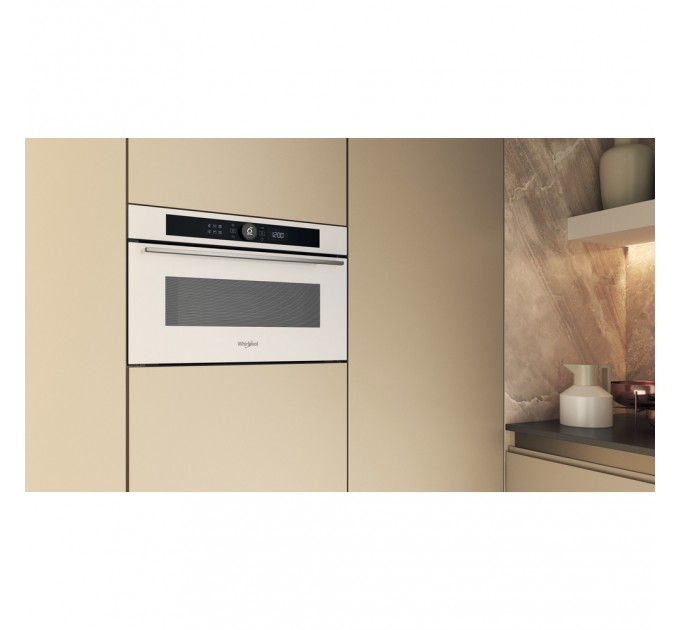 Мікрохвильова піч Whirlpool вбудована, 31л, електронне упр., 1000Вт, гриль, дисплей, білий