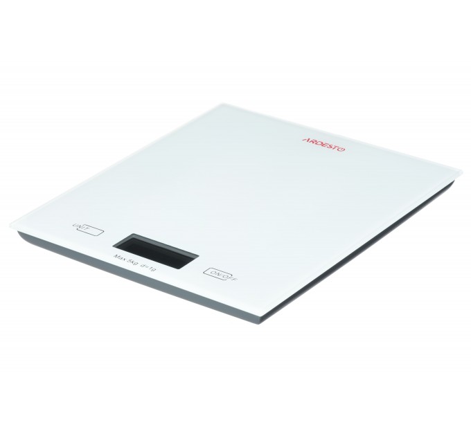 Весы ARDESTO кухонные, 5кг, AAAx2 в компл, стекло, белый