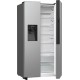 Холодильник SBS Gorenje, 179х70х92см, 2 двері, 376(190)л, А++, NF+, Інв., Зона св-ті, диспенсер, генератор льоду, Зовн. Диспл, нерж