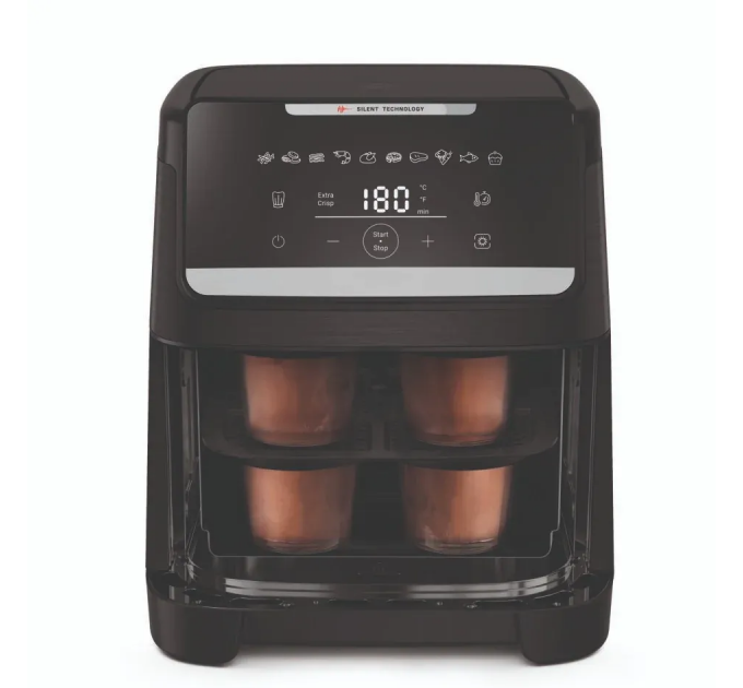 Мультипечь Tefal Easy Fry Silence XXL, 1800Вт, чаша-7л, сенсорное управл., пластик, черный