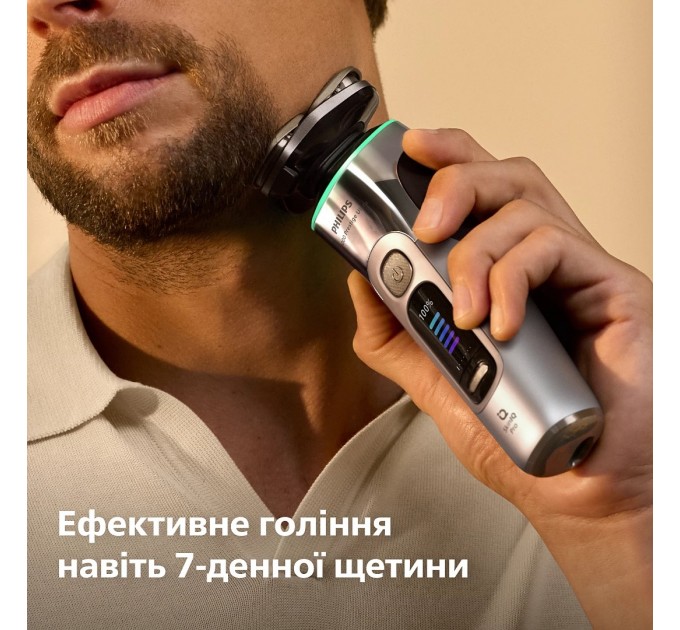 Бритва електр. Philips Series i9000 Prestige Ultra, бритв.головок-3, Li-Ion, сух.+волог., індикатор заряду, твердий чохол, хром