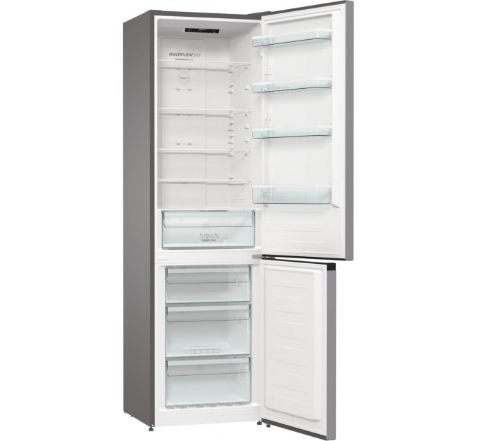 Холодильник с нижн. мороз. камерой Gorenje, 200х60х60см, 2 дв., 235(96)л, А++, NoFrost+, Зона св-ти, серый