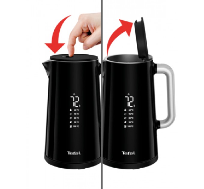Электрочайник Tefal DIGITAL, 1.7л, LED дисплей, с двойными стенками, глянец, черный