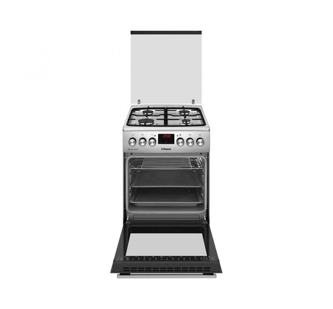 Плита Hansa комби, 62л, 50x60см, дисплей, конвекция, чугун, нерж