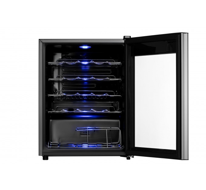 Холодильник ARDESTO для вина, 64.2x48х44, мороз.відд.-66л, зон - 1, бут-24, ST, диспл внутр., чорний