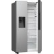 Холодильник SBS Gorenje, 179х70х92см, 2 дв., 376(190)л, А++, NF+, Инв. , Зона св-ти, диспенсер, генератор льда, Внешн.диспл, нерж
