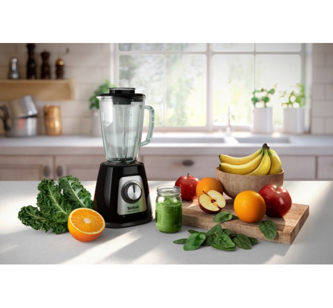 Блендер Tefal стационарный Blendforce 800Вт, чаша-1250мл, стекло, черный