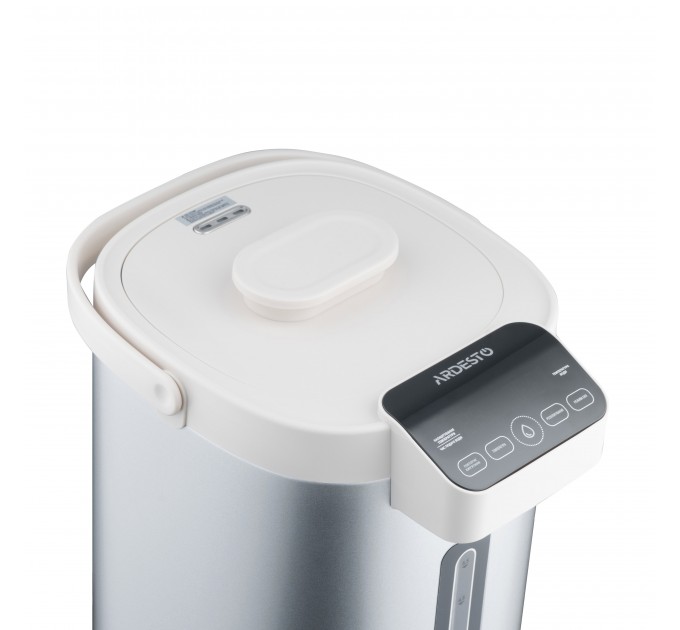 Термопот ARDESTO 5.5л, дисплей, нержавіюча сталь+пластик, сіро-білий