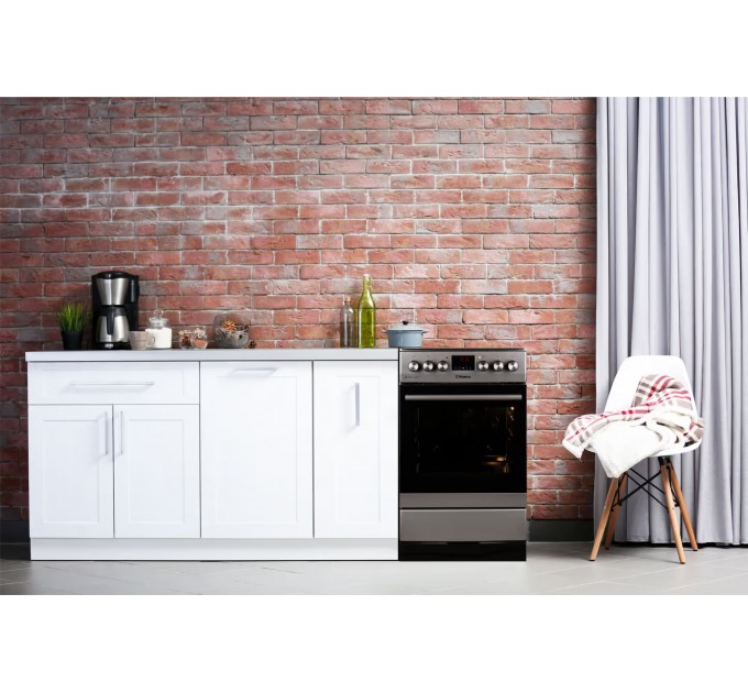 Плита Hansa комби, 65л, 50x60см, дисплей, конвекция, чугун, нерж