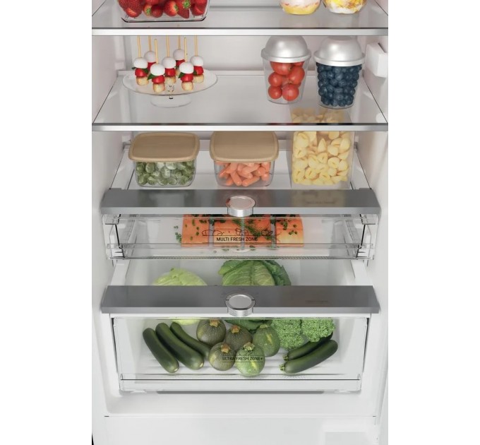 Холодильник Hotpoint встраиваемый с нижн. мороз., 193,5x54х54, холод.отд.-212л, мороз.отд.-68л, 2дв., А+, NF, инв., зона нулевая, белый