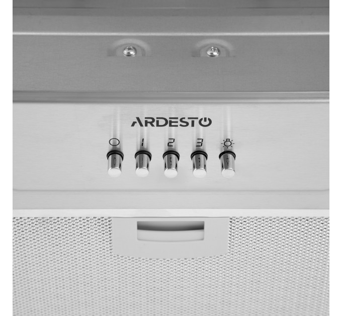 Вытяжка ARDESTO встраиваемая, 52см, 450м3ч, метал, 2х1Вт LED, кнопочное, нерж