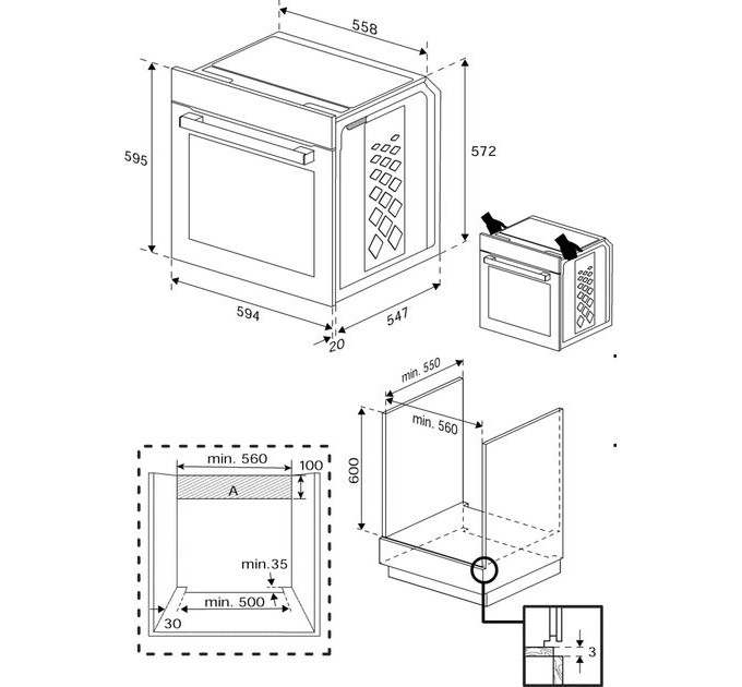 Духова шафа Beko електрична, 72л, A+, дисплей, конвекція, телескопічні направляючі, пара, нерж