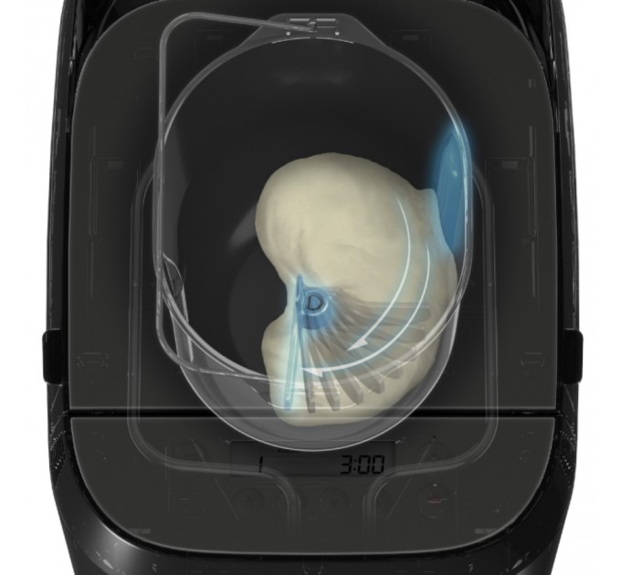 Хлібопічка Panasonic 700Вт, програм-18, макс.ваг -1кг, форма-круг, пластик, чорний