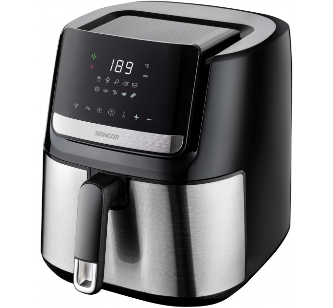 Мультипечь Sencor Vita, 1600Вт, чаша-6.5л, сенсорное управл., 10 программ, нерж. сталь, пластик, черный
