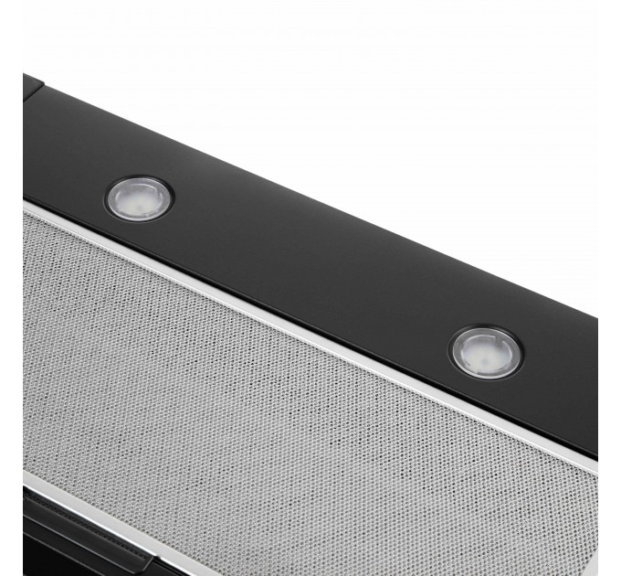 Витяжка ARDESTO телескопічна, 60см, 450м3ч, метал, 2х1Вт LED, кнопкове, чорний