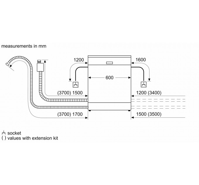 Посудомоечная машина Bosch встраиваемая, 13компл., A++, 60см, дисплей, 3я корзина, белый