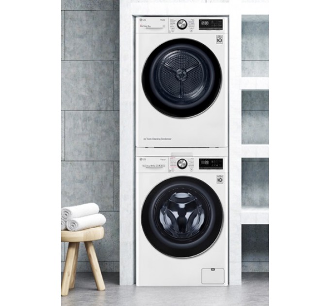 Комплект монтажный LG для соединения стиральной машины с сушильной машиной, выдвижная полка, белый